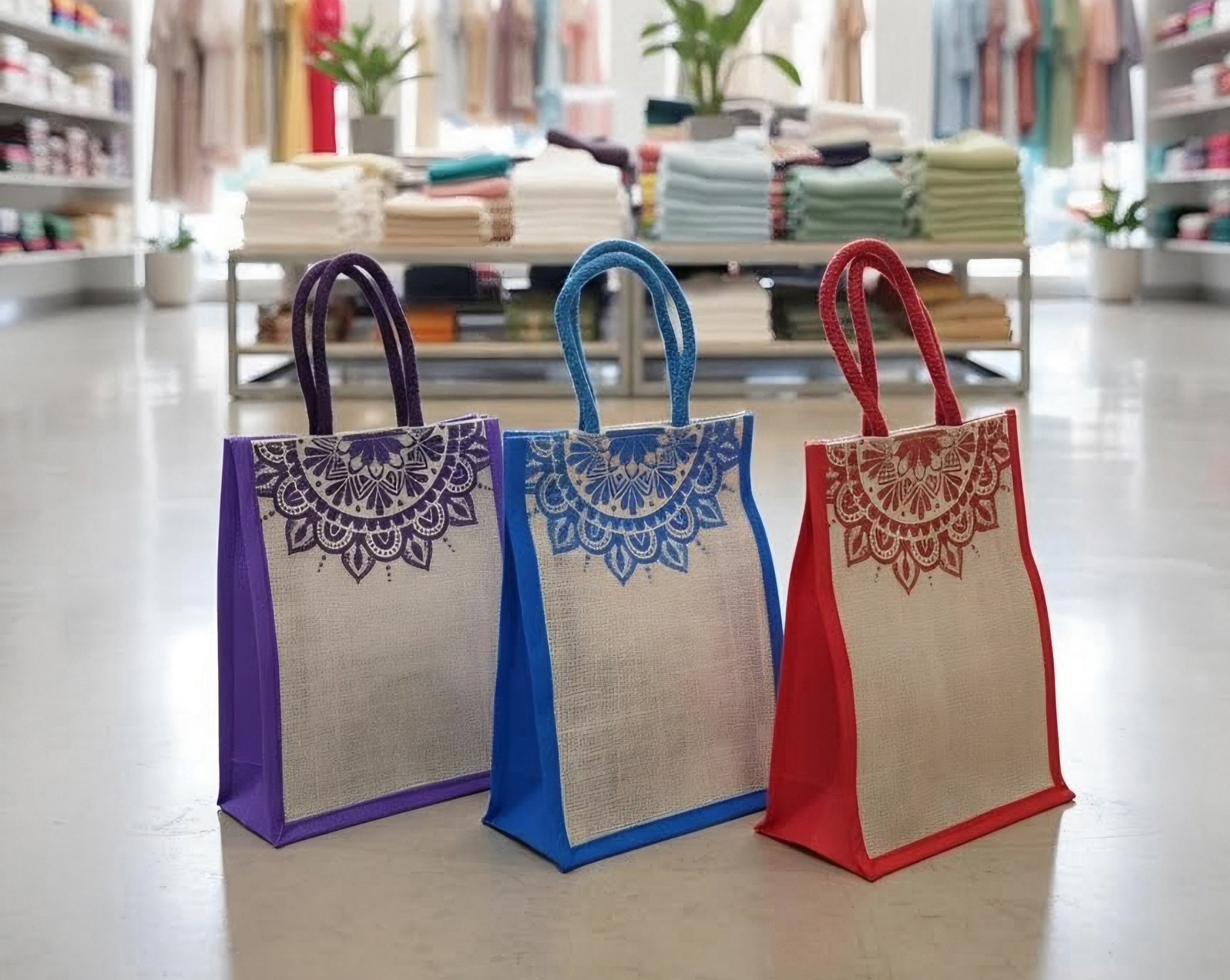 Printed jute bag 8*10