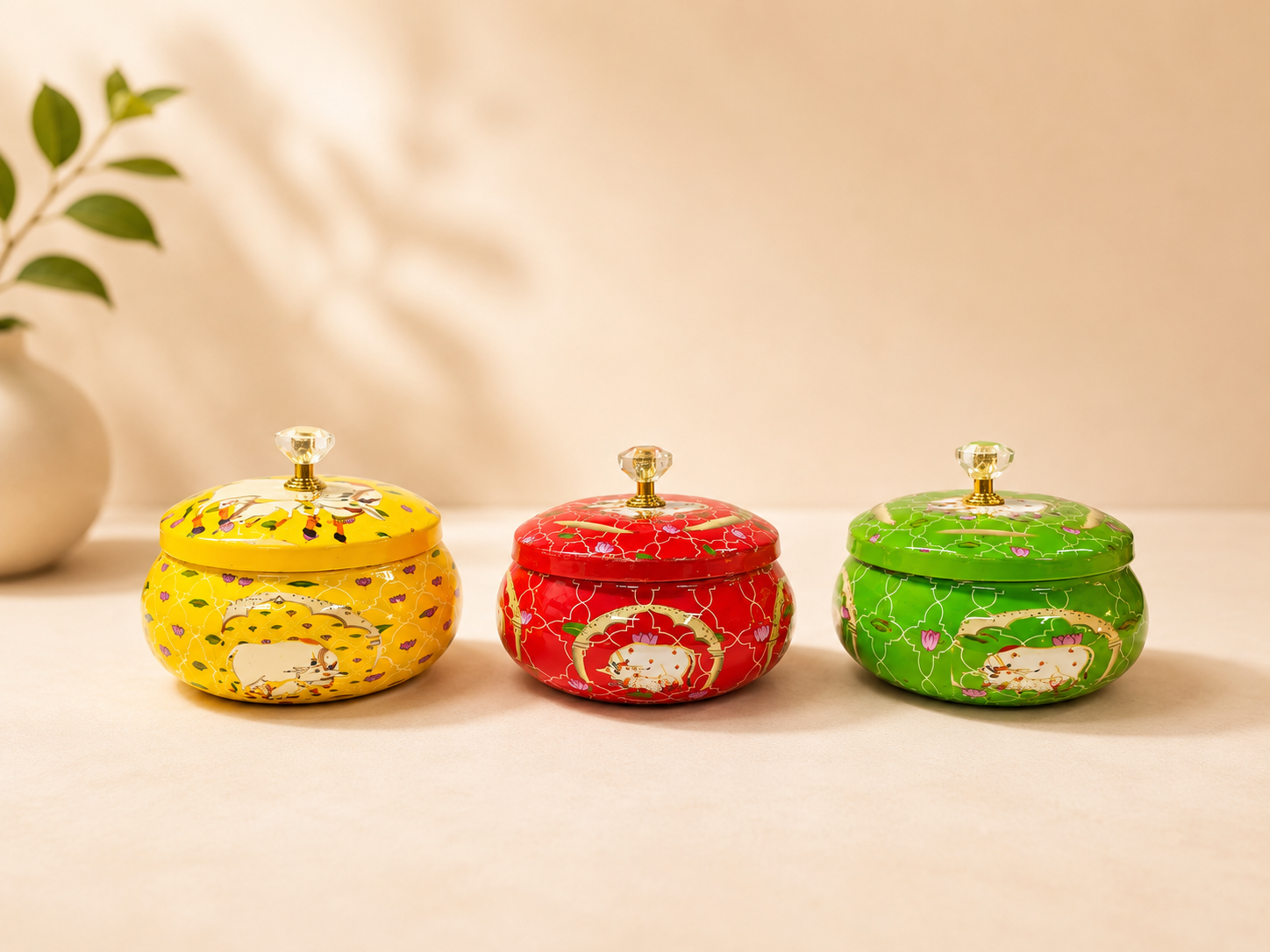 Metal pichwai jar