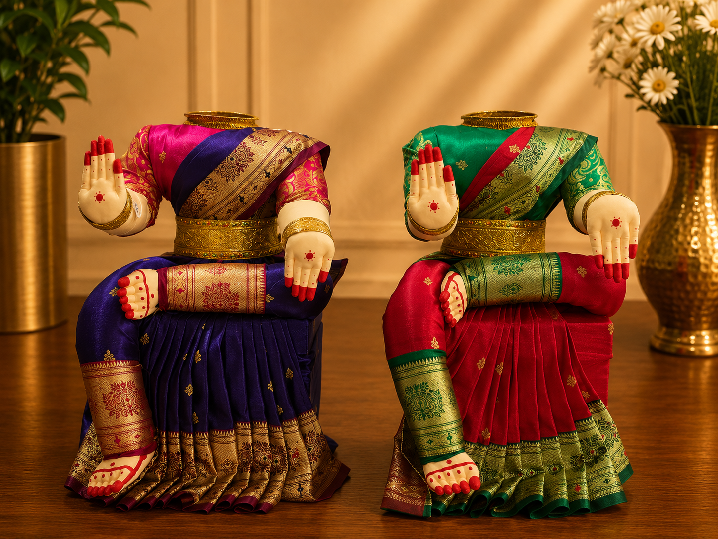 Amman doll with wooden stand